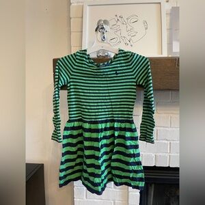 Polo by Ralph Lauren Kids Dress in Green and Navy Stripes